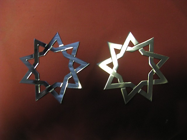 4" mirror star, 4" mill star