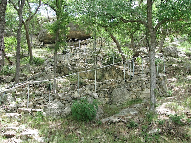 custom handrails down to dock