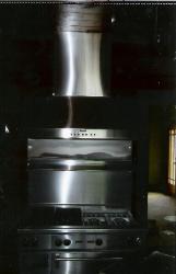 vent hood and pipe cover for industrial stove